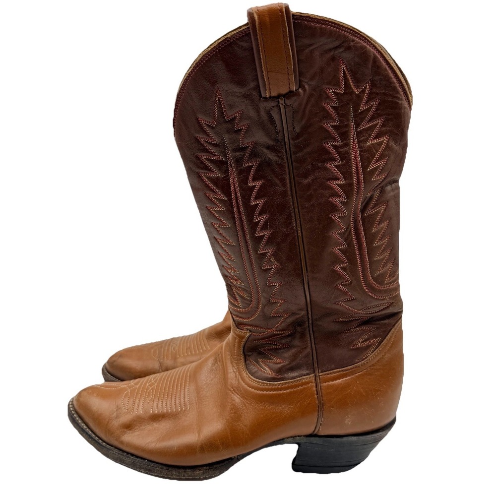 Tony Lama‎ Boots Men's Sz 8.5 Brown Model 6210 Cowboy Western
